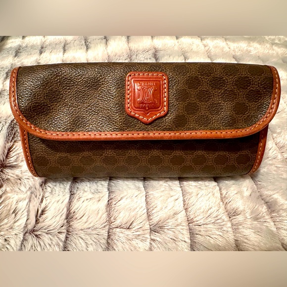 Like New - CELINE Macadam Make Up Pouch or Clutch - Picture 1 of 8